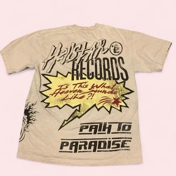 Hellstar Records Cream tee size small